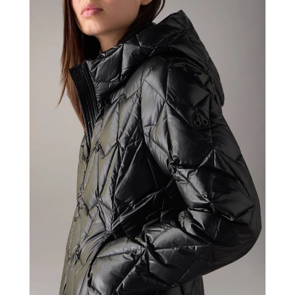 Moose Knuckles Lightweight Iceberg Quilt Down Jacket in Black | Jackets | Coveti