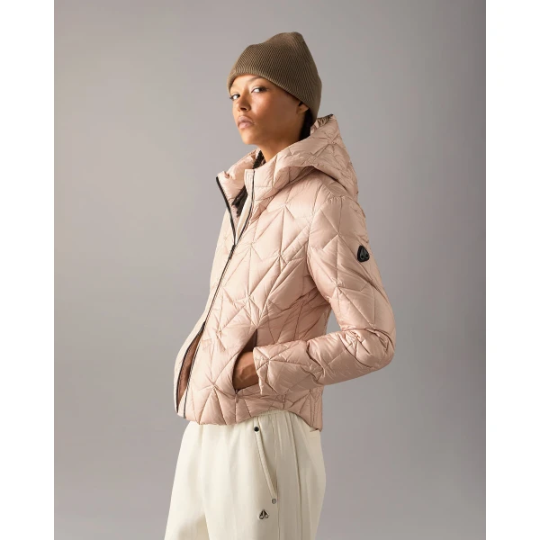 Moose Knuckles Lightweight Iceberg Quilt Down Jacket in Rosewood | Jackets | Coveti