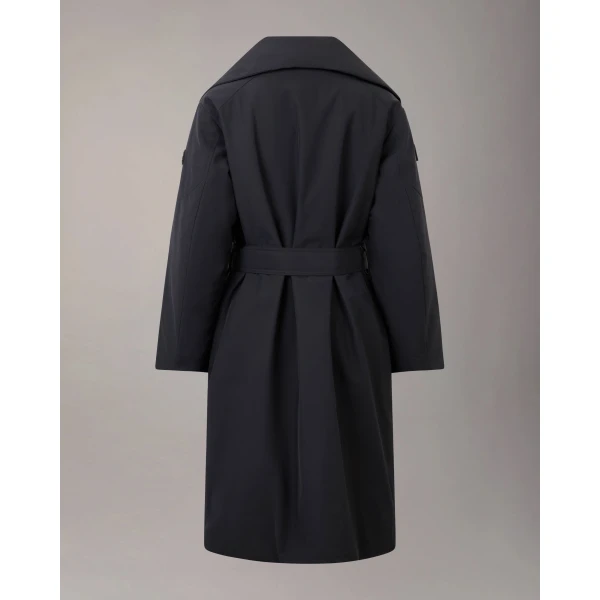 Moose Knuckles Londsdale Long Wrap Jacket in Black | Coats | Coveti