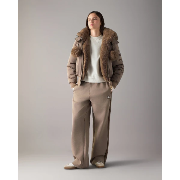 Moose Knuckles Luxe Satin Reversible Bomber in Ashen | Jackets | Coveti