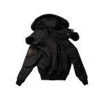 Moose Knuckles Luxe Satin Reversible Bomber in Black | Coveti