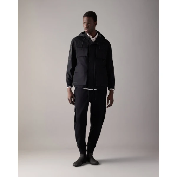 Moose Knuckles Mansfield Rain Jacket in Black | Men Jackets | Coveti