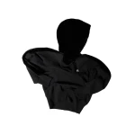 Moose Knuckles Mixed Media Bunny Hoodie in Black | Coveti