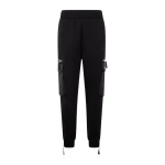 Moose Knuckles Mixed Media Joggers in Black | Coveti