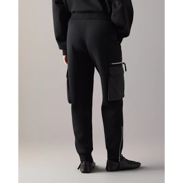 Moose Knuckles Mixed Media Joggers in Black | Sweatpants | Coveti