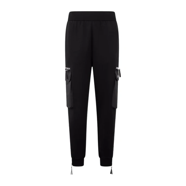 Mixed Media Joggers in Black