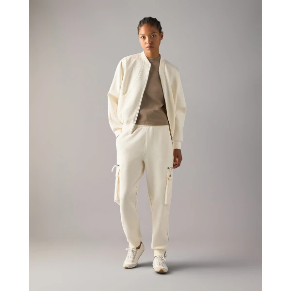 Moose Knuckles Mixed Media Joggers in Plaster | Sweatpants | Coveti
