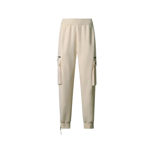 Moose Knuckles Mixed Media Joggers in Plaster | Coveti