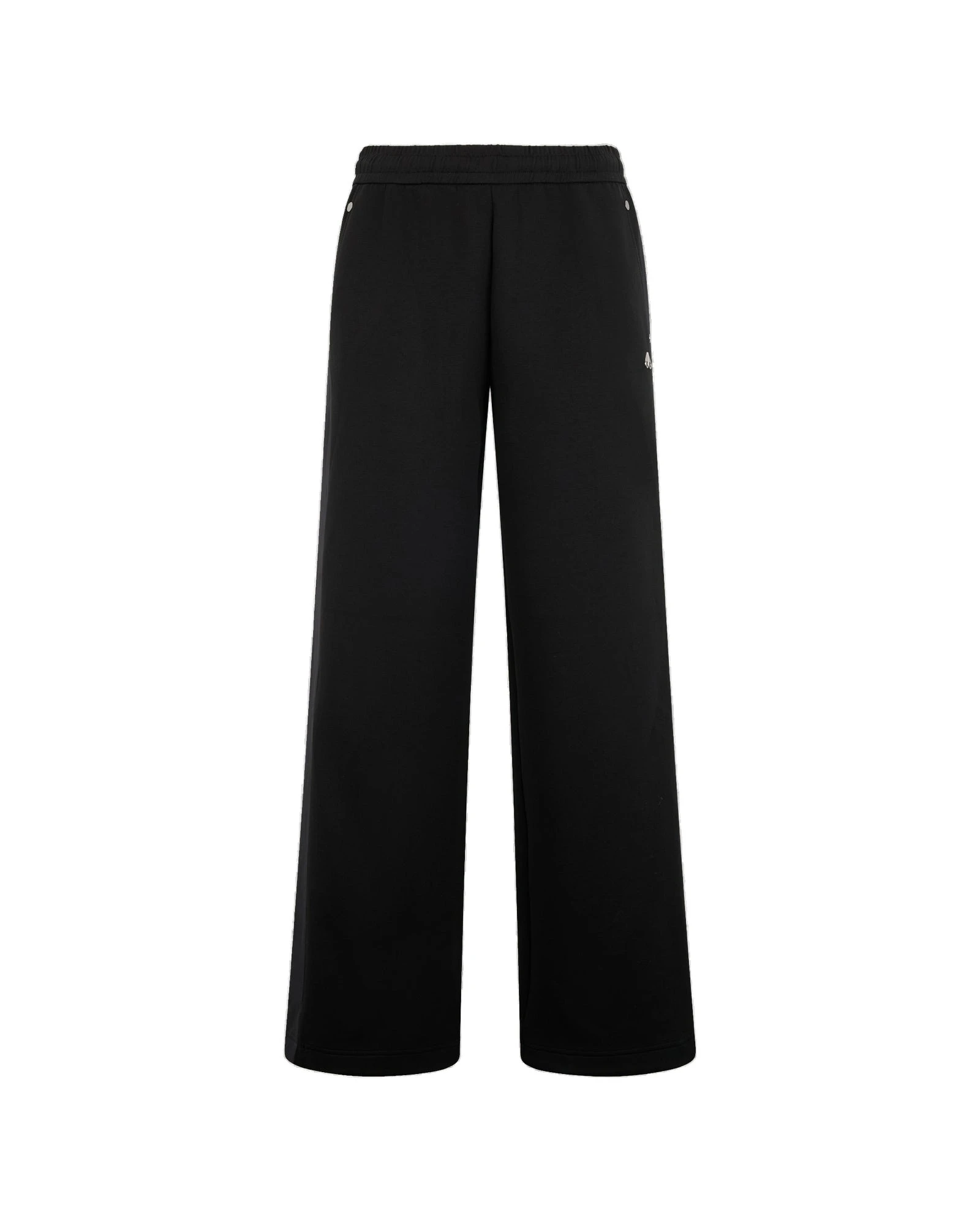 Moose Knuckles Mixed Media Wide-Leg Pants in Black Moose Knuckles Mixed Media Wide-Leg Pants in Black | Coveti