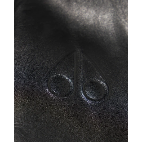 Moose Knuckles Neo Bunny Leather Jacket in Black | Men Jackets | Coveti