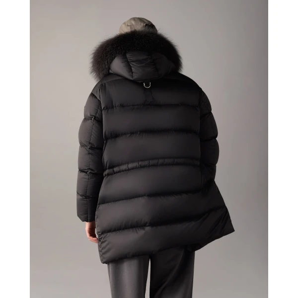 Moose Knuckles Northbound Fox Fur & Down 3Q in Black | Men Jackets | Coveti