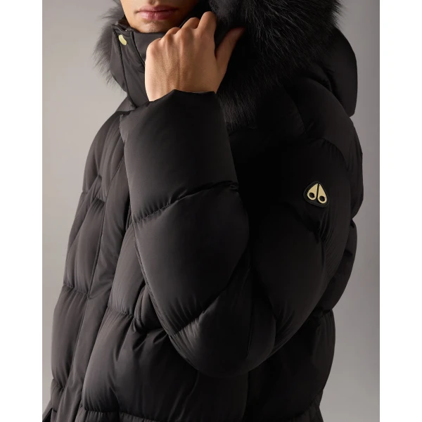 Moose Knuckles Northbound Fox Fur & Down 3Q in Black | Men Jackets | Coveti