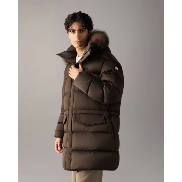 Moose Knuckles Northbound Fox Fur & Down 3Q in Espresso | Men Jackets | Coveti