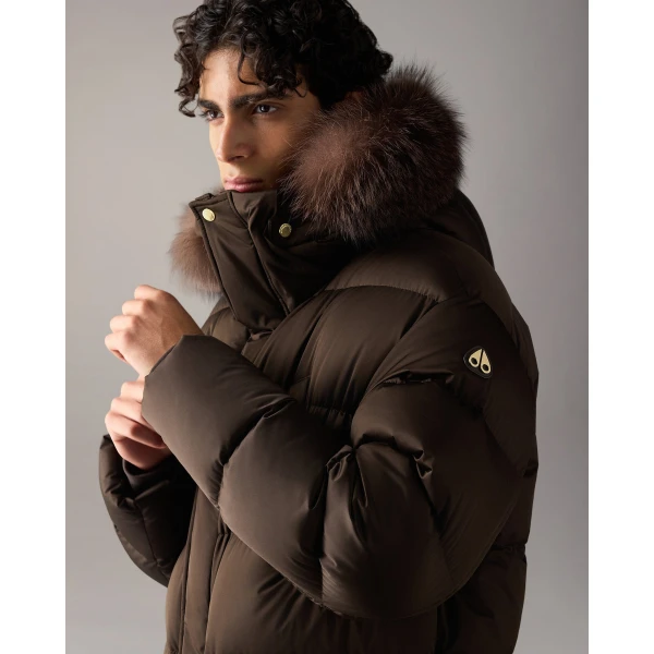 Moose Knuckles Northbound Fox Fur & Down 3Q in Espresso | Men Jackets | Coveti