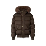 Moose Knuckles Northbound Fox Fur & Down Bomber in Espresso | Coveti
