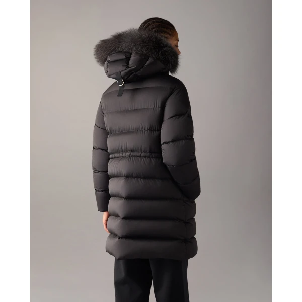 Moose Knuckles Northbound Fox Fur & Down Parka in Black | Coats | Coveti