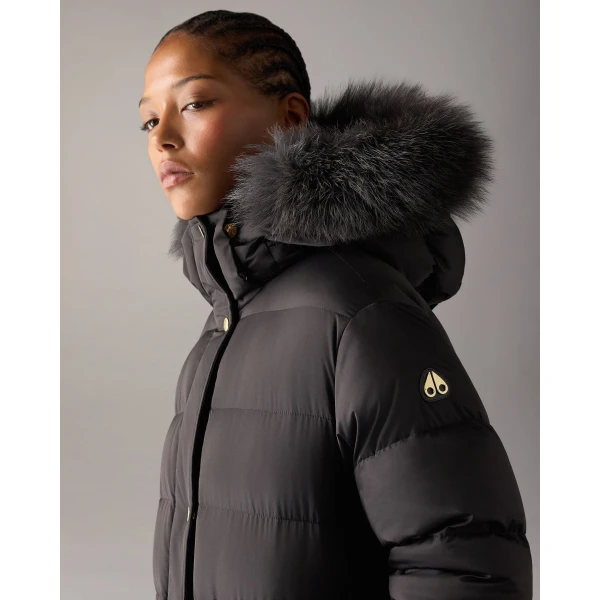 Moose Knuckles Northbound Fox Fur & Down Parka in Black | Coats | Coveti