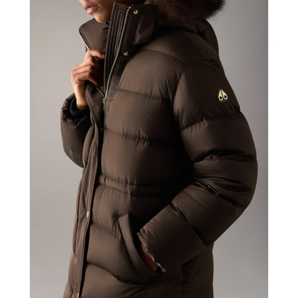 Moose Knuckles Northbound Fox Fur & Down Parka in Espresso | Coats | Coveti