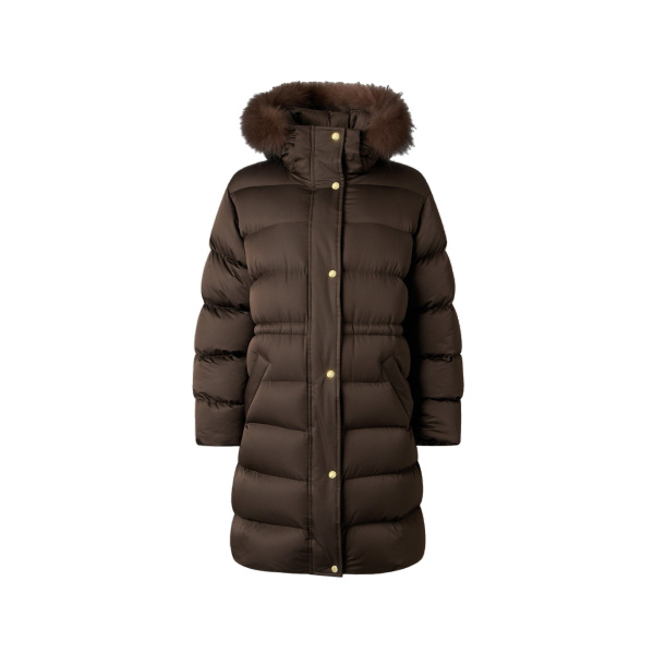 Moose Knuckles Northbound Fox Fur & Down Parka in Espresso | Coveti