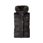 Moose Knuckles Northbound Fox Fur & Down Vest in Black | Coveti
