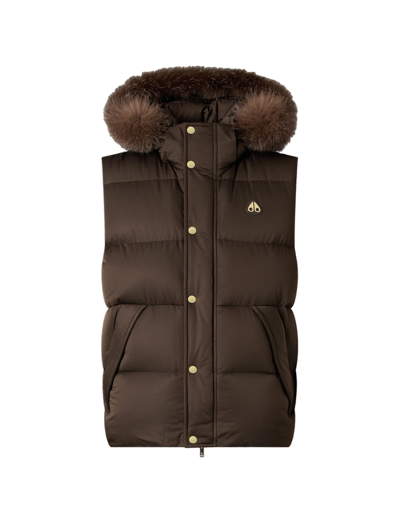 Moose Knuckles Northbound Fox Fur & Down Vest in Espresso Moose Knuckles Northbound Fox Fur & Down Vest in Espresso | Coveti