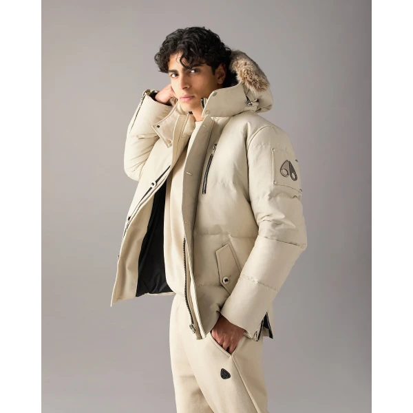 Moose Knuckles Original 3Q Down Jacket in Alabaster and Bronze | Men Jackets | Coveti
