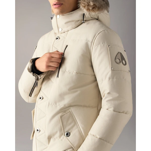 Moose Knuckles Original 3Q Down Jacket in Alabaster and Bronze | Men Jackets | Coveti