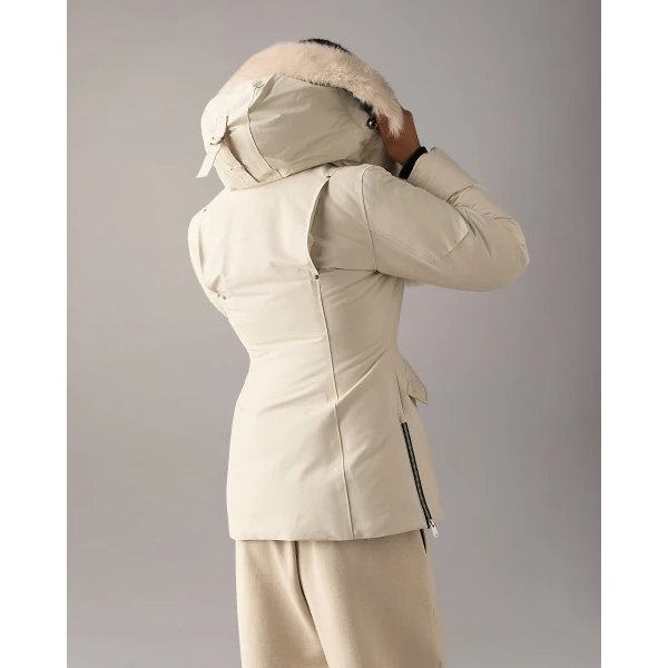 Moose Knuckles Original 3Q Down Jacket in Alabaster | Jackets | Coveti