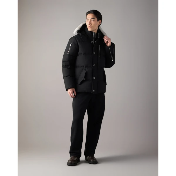 Moose Knuckles Original 3Q Down Jacket in Black and Natural | Men Jackets | Coveti