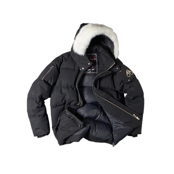 Moose Knuckles Original 3Q Down Jacket in Black and Natural | Coveti
