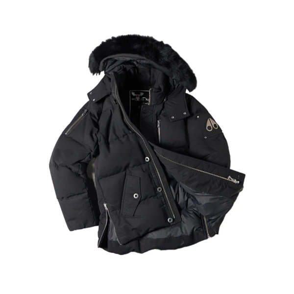 Moose Knuckles Original 3Q Down Jacket in Black | Coveti