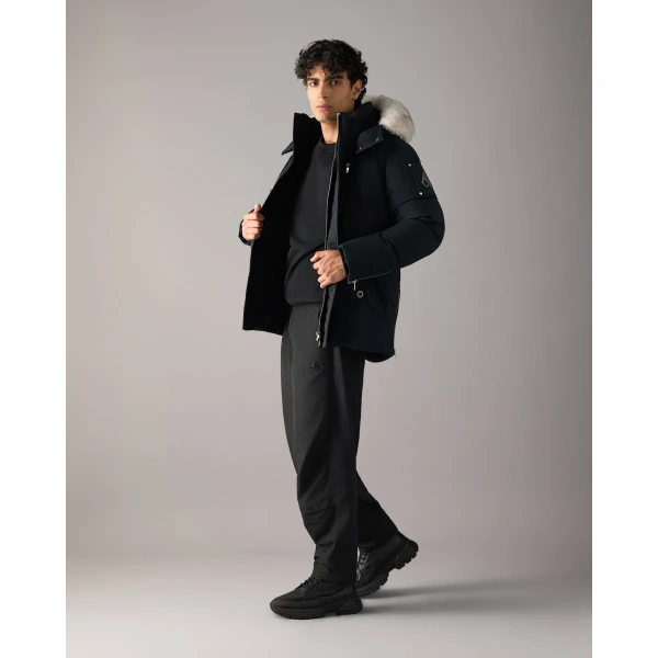 Moose Knuckles Original 3Q Down Jacket in Navy and Natural | Men Jackets | Coveti