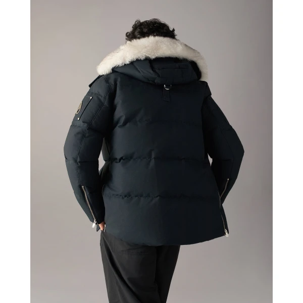 Moose Knuckles Original 3Q Down Jacket in Navy and Natural | Men Jackets | Coveti