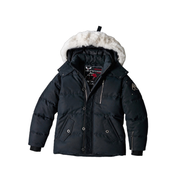 Moose Knuckles Original 3Q Down Jacket in Navy and Natural | Coveti