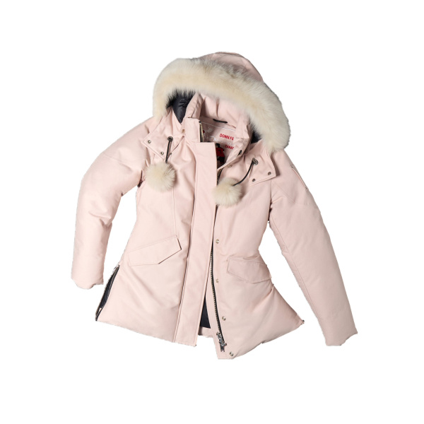 Moose Knuckles Original 3Q Down Jacket in Rosewood and Alabaster | Coveti