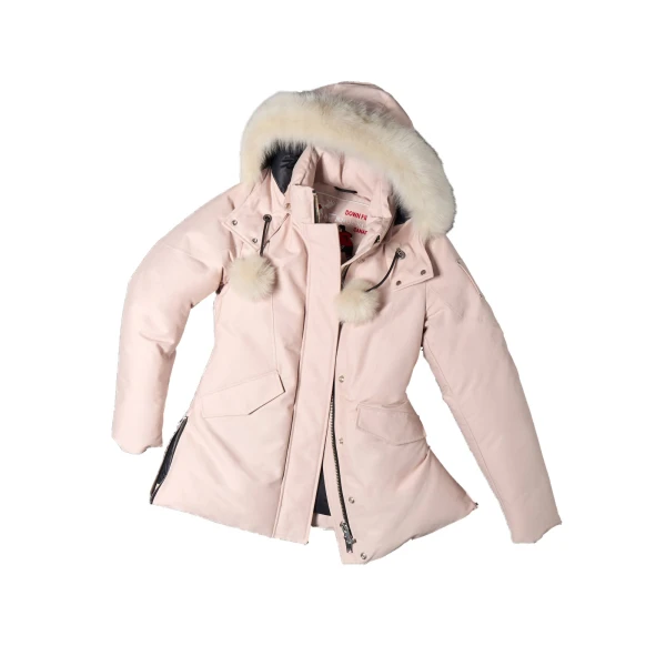 Moose Knuckles Original 3Q Down Jacket in Rosewood and Alabaster | Coveti