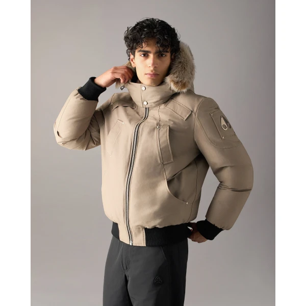 Moose Knuckles Original Ballistic Down Bomber in Ashen and Bronze | Men Jackets | Coveti