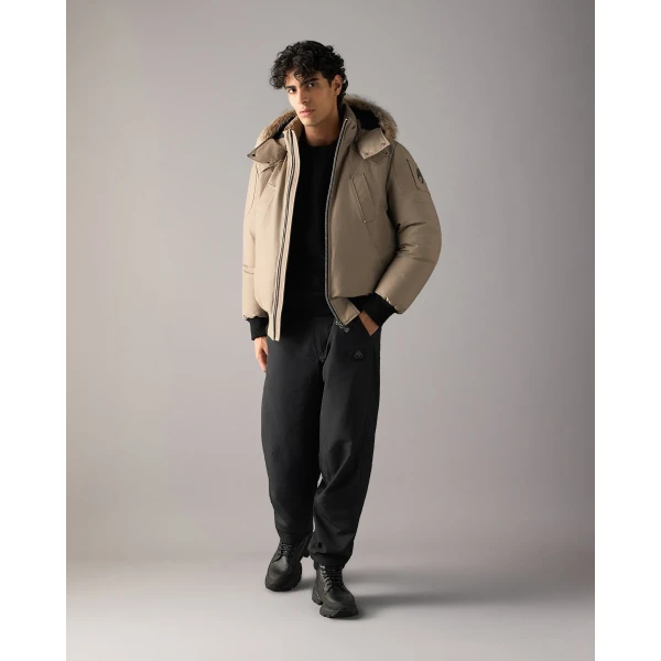 Moose Knuckles Original Ballistic Down Bomber in Ashen and Bronze | Men Jackets | Coveti