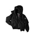Moose Knuckles Original Ballistic Down Bomber in Black and Natural Moose Knuckles Original Ballistic Down Bomber in Black and Natural | Coveti