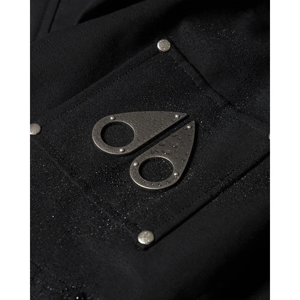 Moose Knuckles Original Ballistic Down Bomber in Black and Natural | Men Jackets | Coveti