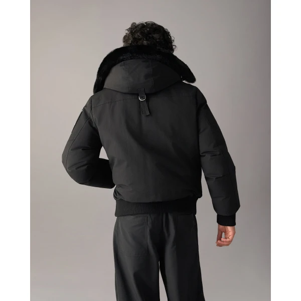 Moose Knuckles Original Ballistic Down Bomber in Black | Men Jackets | Coveti