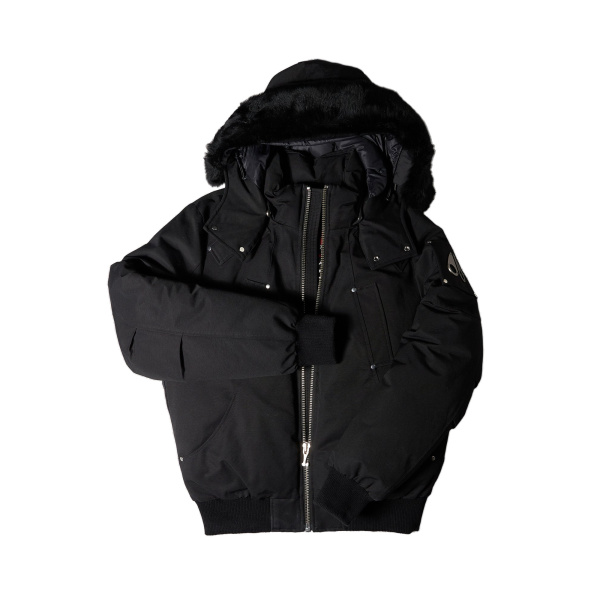 Moose Knuckles Original Ballistic Down Bomber in Black | Coveti