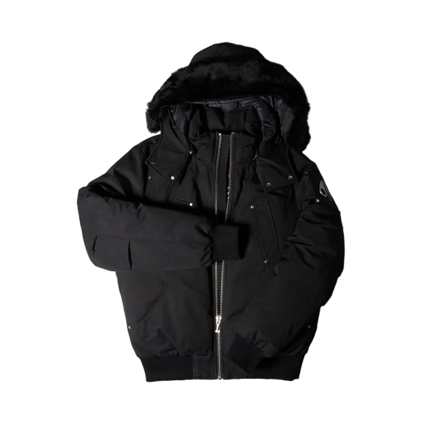 Moose Knuckles Original Ballistic Down Bomber in Black | Coveti