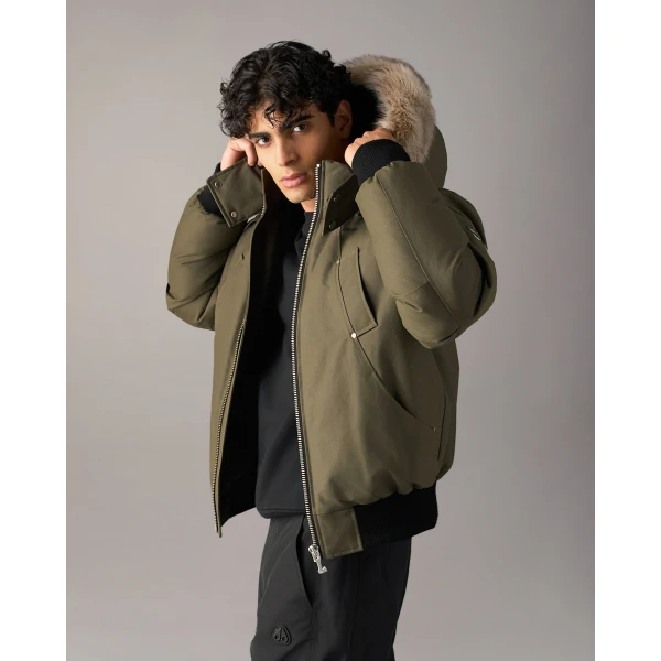 Moose Knuckles Original Ballistic Down Bomber in Combat and Bronze | Men Jackets | Coveti