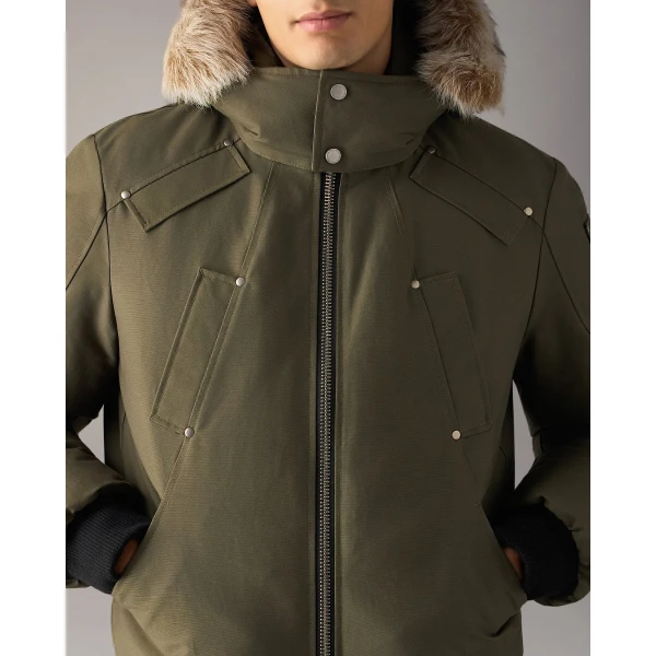 Moose Knuckles Original Ballistic Down Bomber in Combat and Bronze | Men Jackets | Coveti