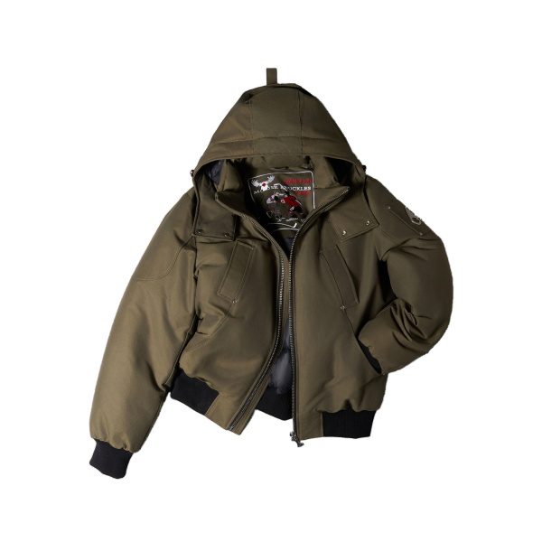 Moose Knuckles Original Ballistic Down Bomber in Combat and Bronze | Coveti