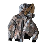 Moose Knuckles Original Ballistic Down Bomber in Wild Print and Bronze Moose Knuckles Original Ballistic Down Bomber in Wild Print and Bronze | Coveti