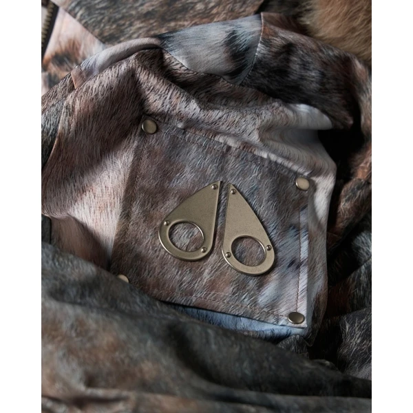 Moose Knuckles Original Ballistic Down Bomber in Wild Print and Bronze | Men Jackets | Coveti