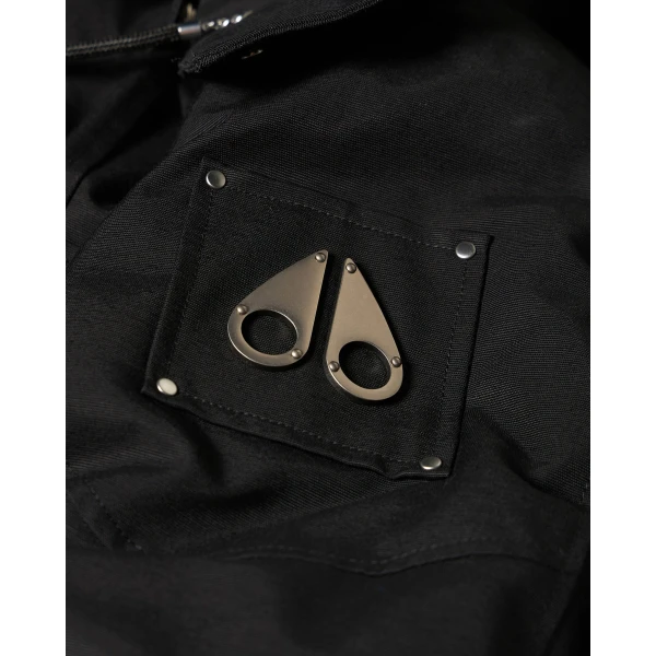 Moose Knuckles Original Debbie Down Bomber in Black and Natural | Jackets | Coveti