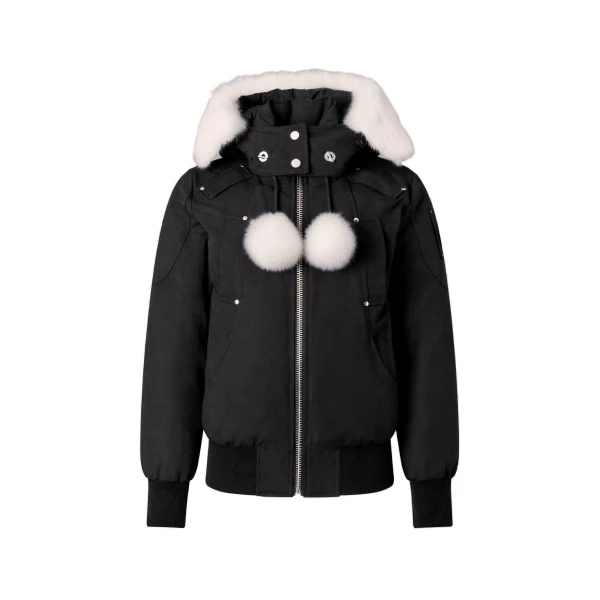 Original Debbie Down Bomber in Black and Natural